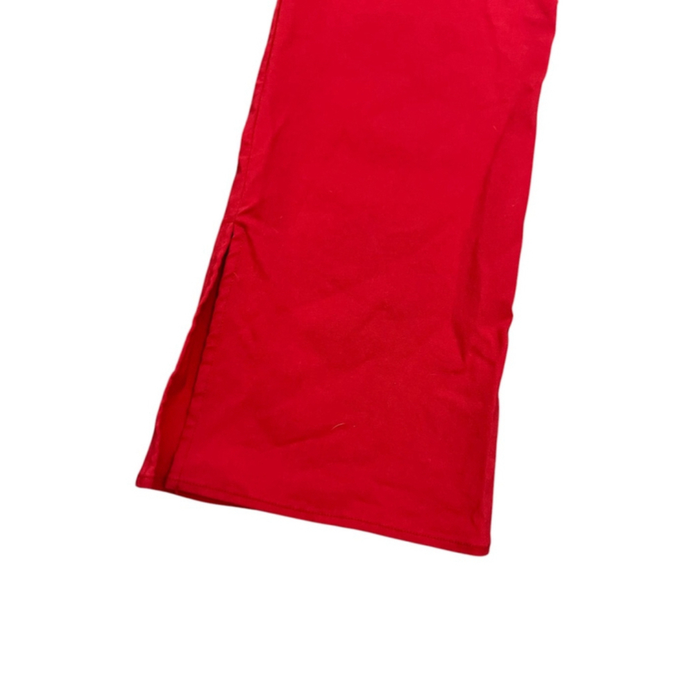 Kimchi Blue Red Wide Leg Pants High Rise Retro Y2K Statement Trousers 10 - Picture 6 of 11